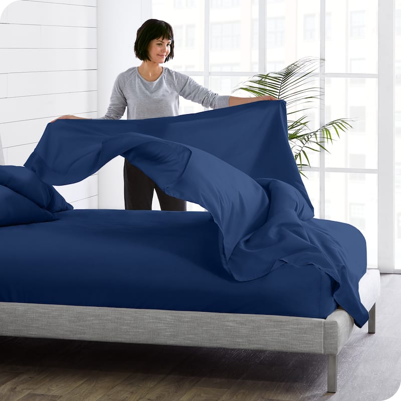 Bare Home Double Brushed Microfiber Flat Top Sheet