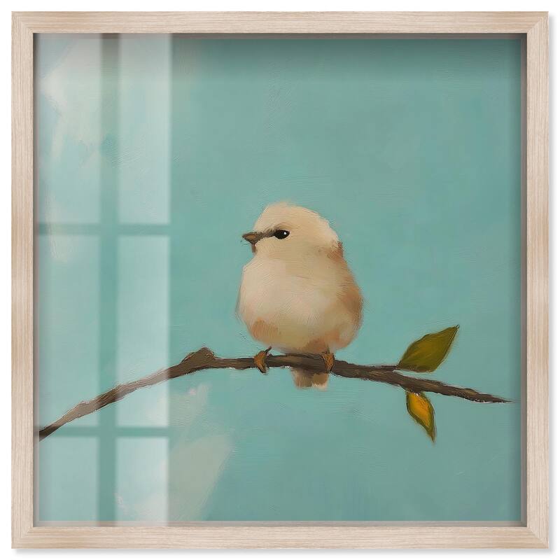 Azure Avian Shadowbox by Art Remedy - Natural - 16" x 16"