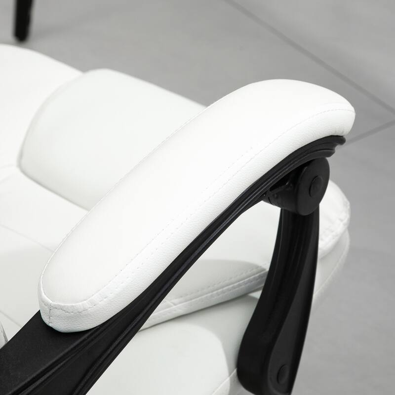7-Point Vibration High Back Massage Office Chair with Tilt Lumbar Support Headrest and Footrest, for Office