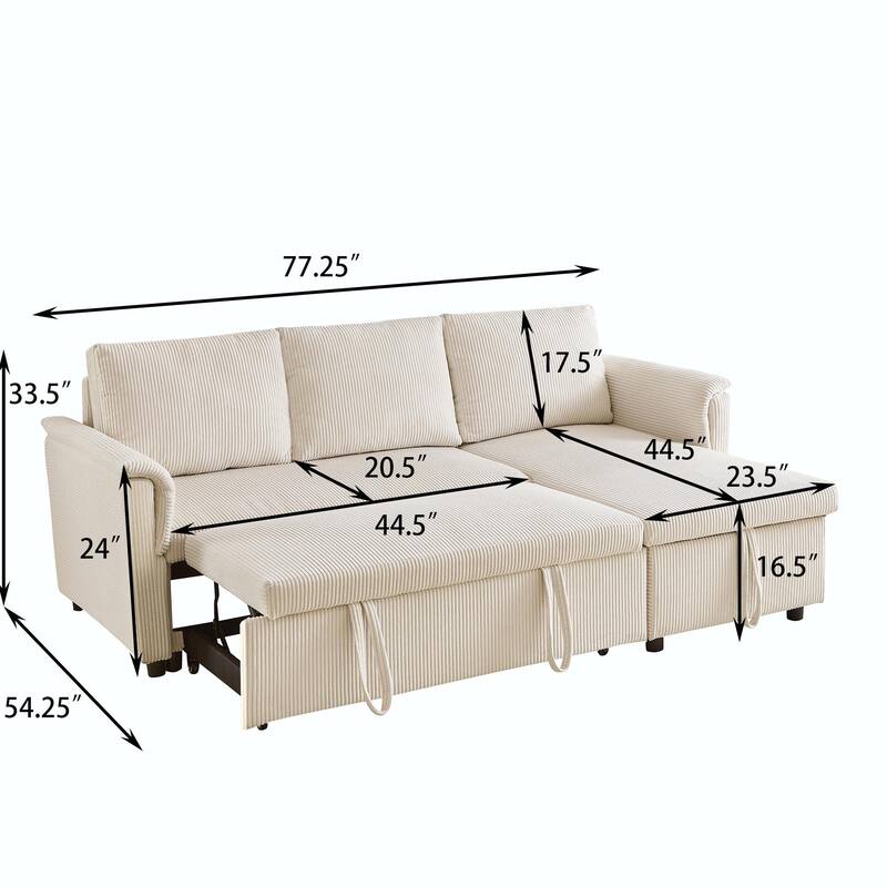 Modular Sectional Sofa - Convertible Sleeper & Recliner
