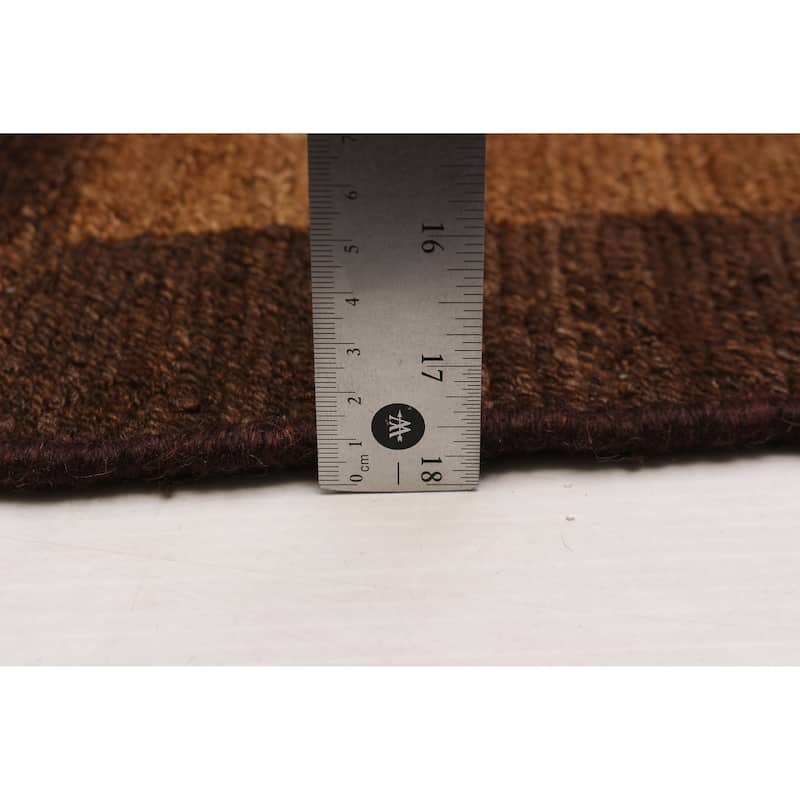 ECARPETGALLERY Flat-Weave Lahor Finest Brown Wool Tapestry Kilim - 10'2 x 14'10