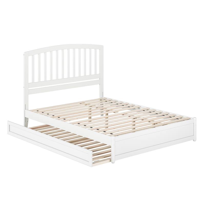 Lucia Platform Bed with Panel Footboard and Twin XL Trundle