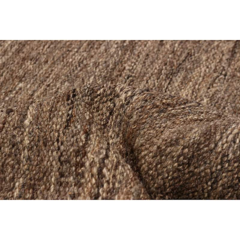 ECARPETGALLERY Flat-Weave Boho Taupe Wool Kilim - 11'3 x 14'8