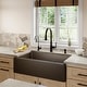 preview thumbnail 10 of 17, Karran Farmhouse/Apron-Front Quartz Double Bowl Kitchen Sink Kit