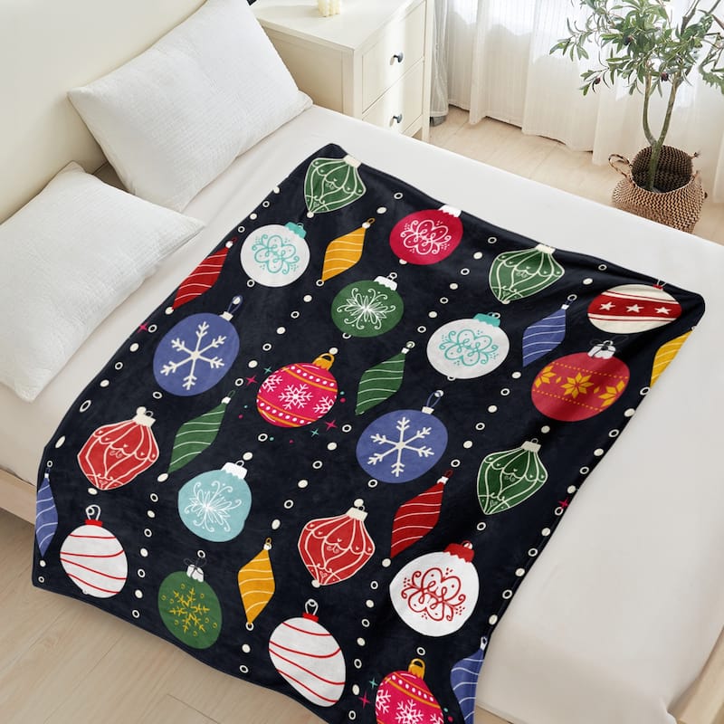 Christmas Throw Blanket Holiday Xmas Gift Fleece Blanket