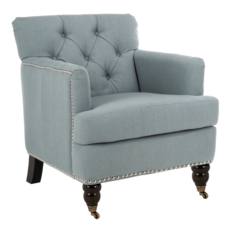 SAFAVIEH Tori Antiqued Tufted Club Chair - 28" x 34.4" x 32.7". - 28"W x 34"D x 33"H