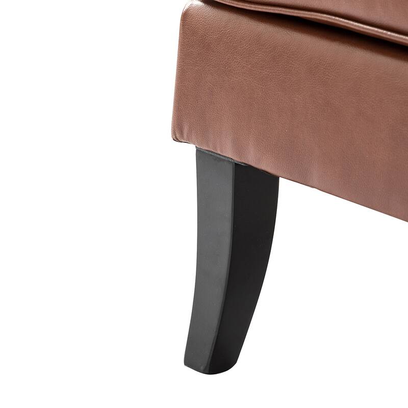 Nileus Modern Classic Polyester Accent Chair with Solid Wooden Legs Set of 2 by HULALA HOME