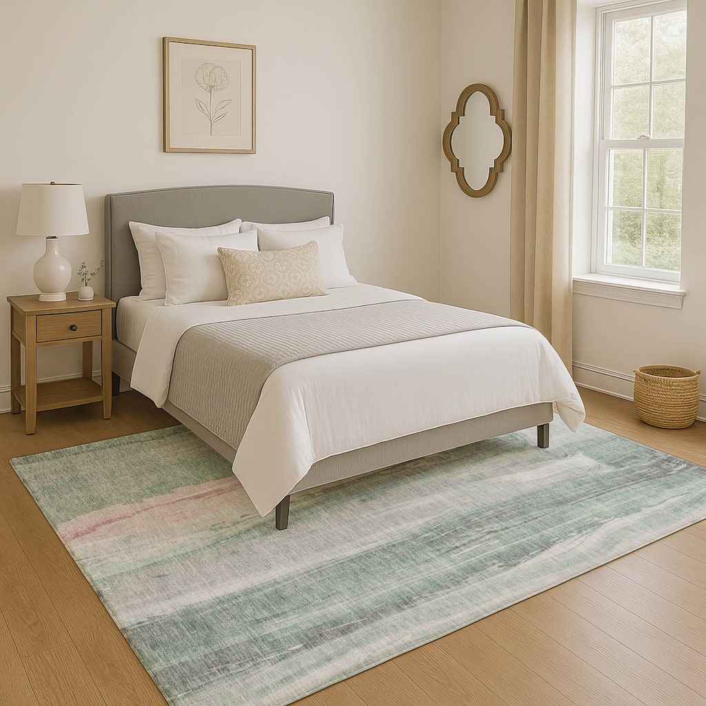 Premium Washable Super Soft Modern Brushstrokes Mayfield Rug