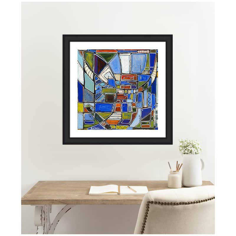 Kate and Laurel Framed Art Retro Current by Leah Nadeau
