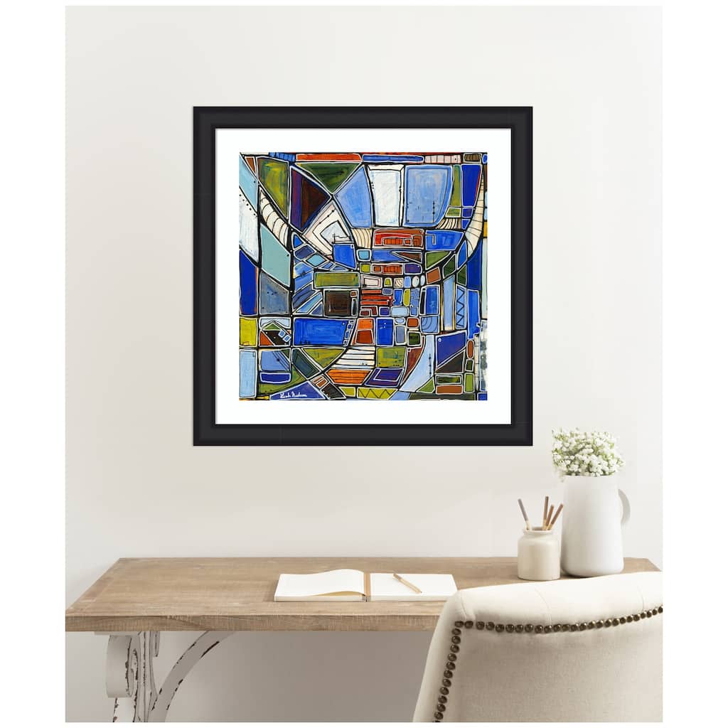 Kate and Laurel Framed Art Retro Current by Leah Nadeau