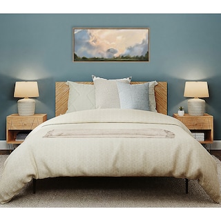 Kate and Laurel Sylvie Clouds Framed Canvas by Mary Sparrow