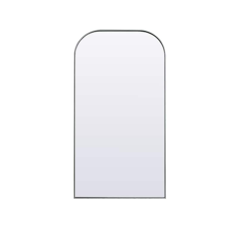 Indigo Home Metal Frame Arch Full Length Mirror 35x66 Inch - Silver