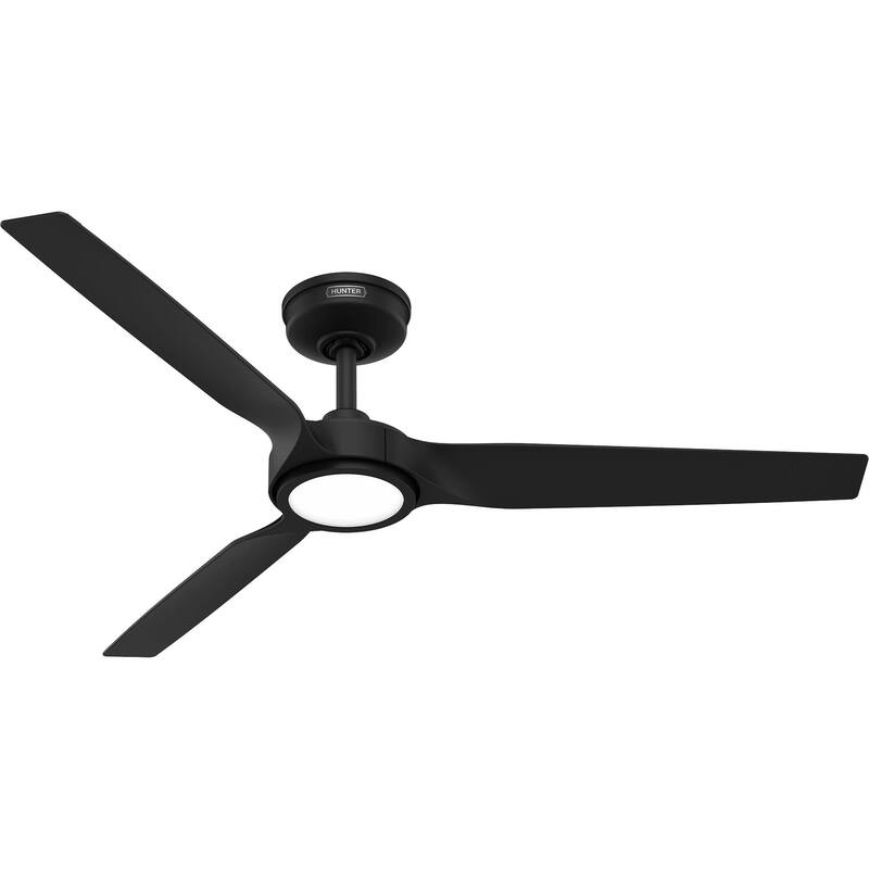 Hunter Zentech Wi-Fi ENERGY STAR Damp Rated Ceiling Fan w/ LED Light and Handheld Remote - Modern & Contemporary - SMART FAN!
