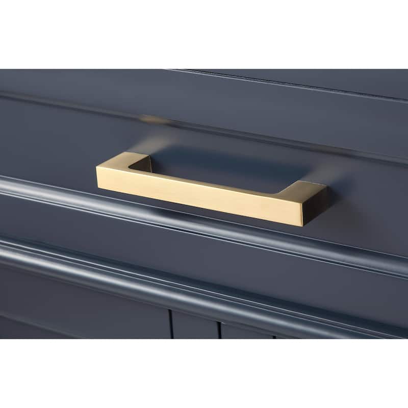 60" Tennant Brand Durand Modern Navy Blue Double Sink Bathroom Vanity