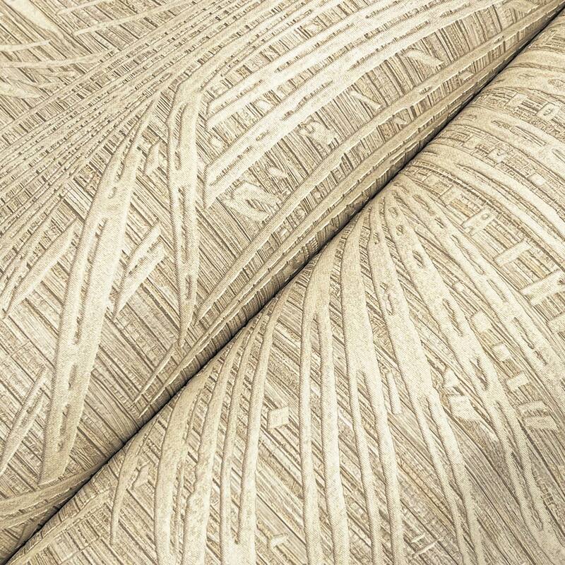 York Wallcoverings Della Palm Wheat Wallpaper