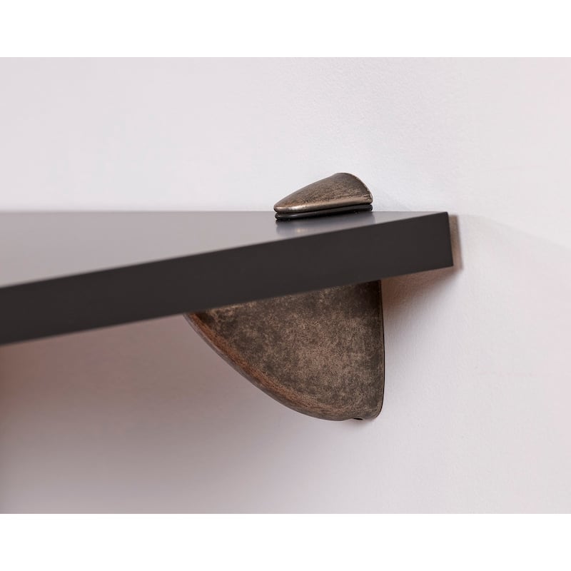 Wallscapes Gallery 12x16 Black Shelf Kit with Pewter Pelican Brackets
