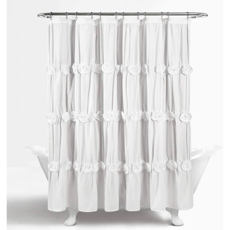 Laurel Black Shower Curtain, Solid Shower Curtains, 72 X 72