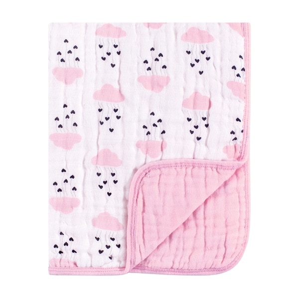 slide 1 of 1, Hudson Baby Unisex Baby Tranquility Quilt Blanket, Clouds And Hearts, One Size - Clouds And Hearts - One Size One Size - Clouds And Hearts