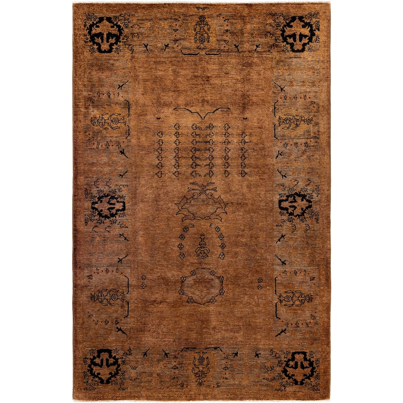 Overdyed One-of-a-Kind Hand-Knotted Area Rug - Brown - 5' 2" x 7' 10"