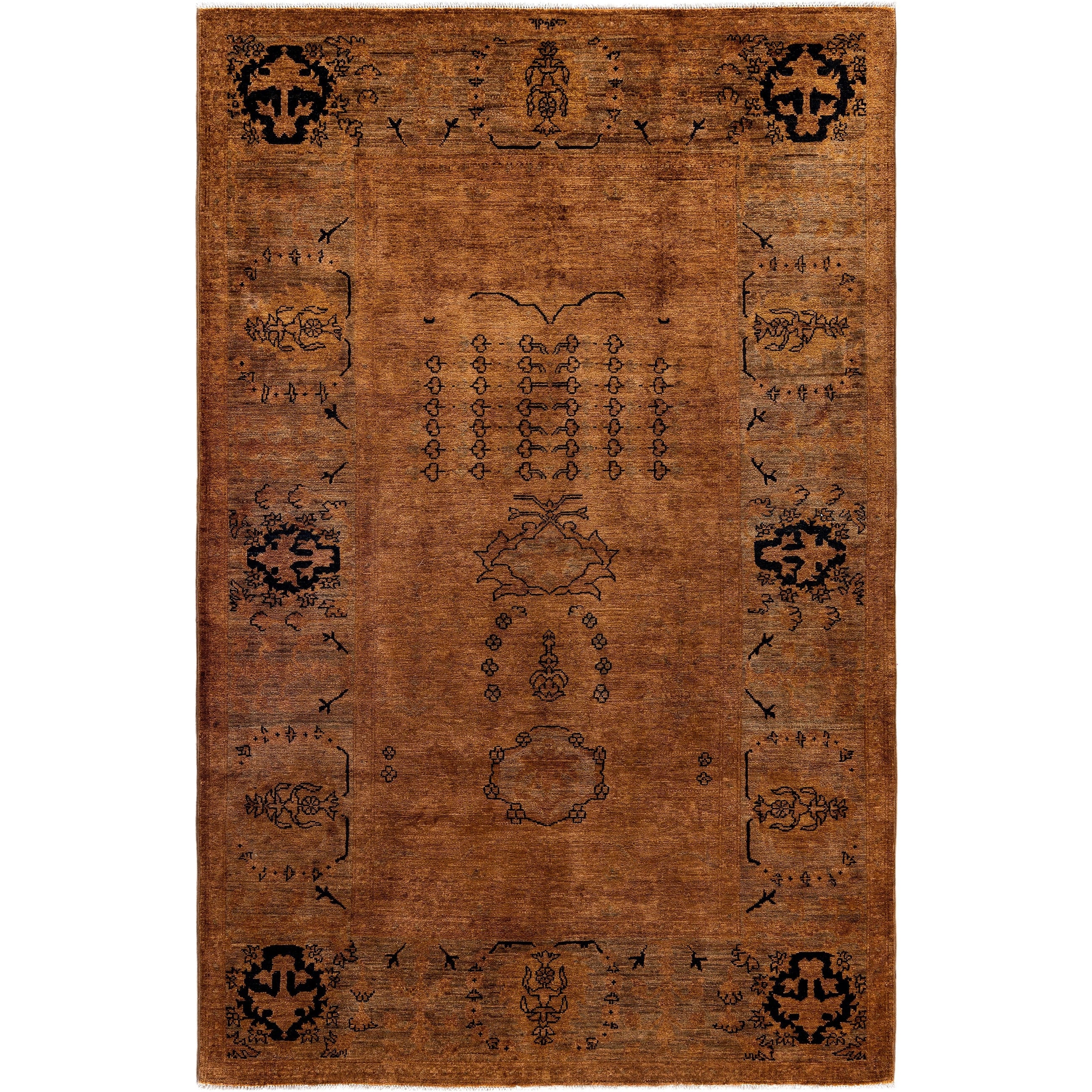 Overdyed One-of-a-Kind Hand-Knotted Area Rug - Brown - 5' 2" x 7' 10"