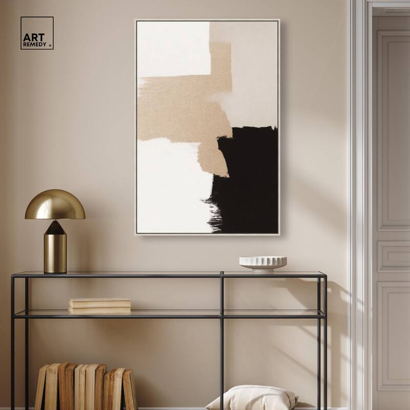 Beige and Black II Canvas by Art Remedy