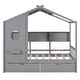 preview thumbnail 8 of 13, Wood Twin Size House Bed with 2 Drawers,Kids Bed with Storage Shelf