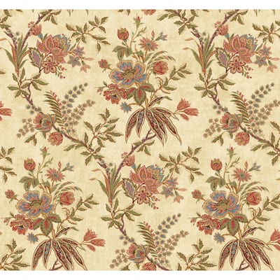 Seabrook Designs Granville Floral Trail Unpasted Wallpaper