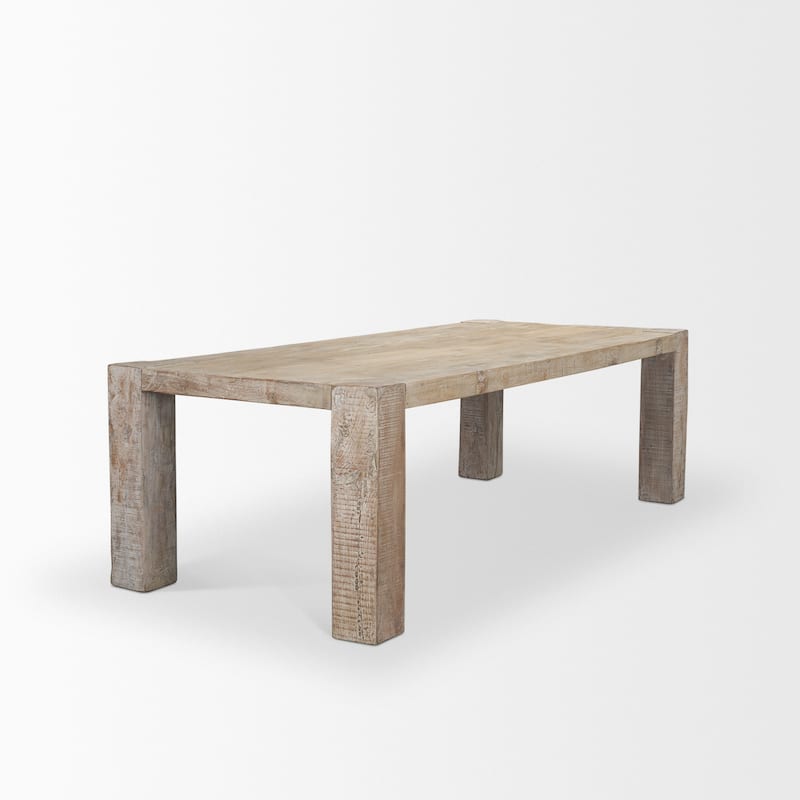 McArthur 84" Whitewash Reclaimed Wood Dining Table