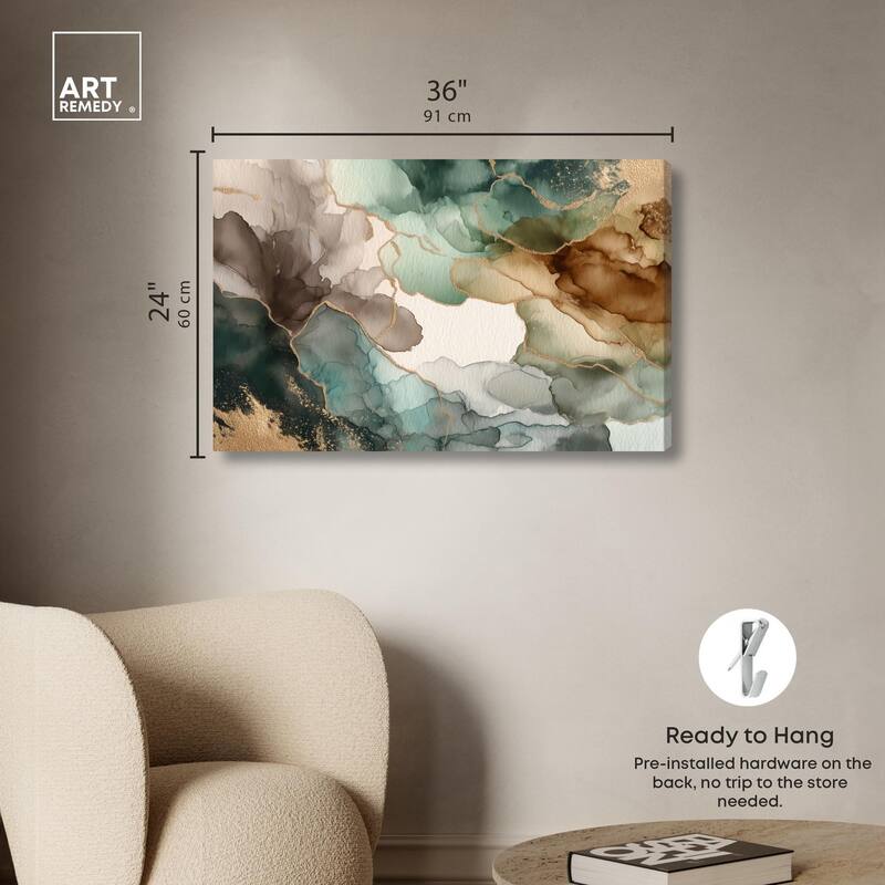 Golden Estuary II Canvas by Art Remedy, Gallery Wrapped