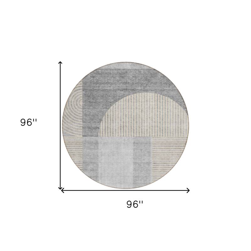 HomeRoots Geometric Transitional Rectangle Outdoor Rug