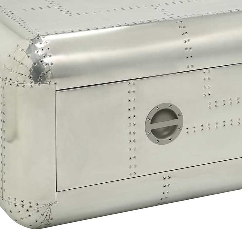 Bailee Aluminum 1-Drawer Coffee Table