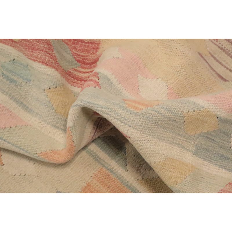 Hand Woven Oriental 100% Wool Carpet Southwestern Tribal Multi-Colored Kilim Area Rug - 5' 8'' X 4' 0''