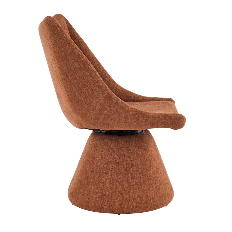 Christopher Knight Home - Modern 180° Swivel Upholstered Dining Chairs Set with Metal Frame & Wrap-round Design, Set of 2