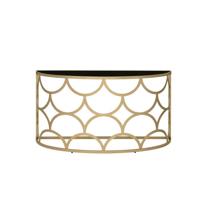 Gold Finish Console Table
