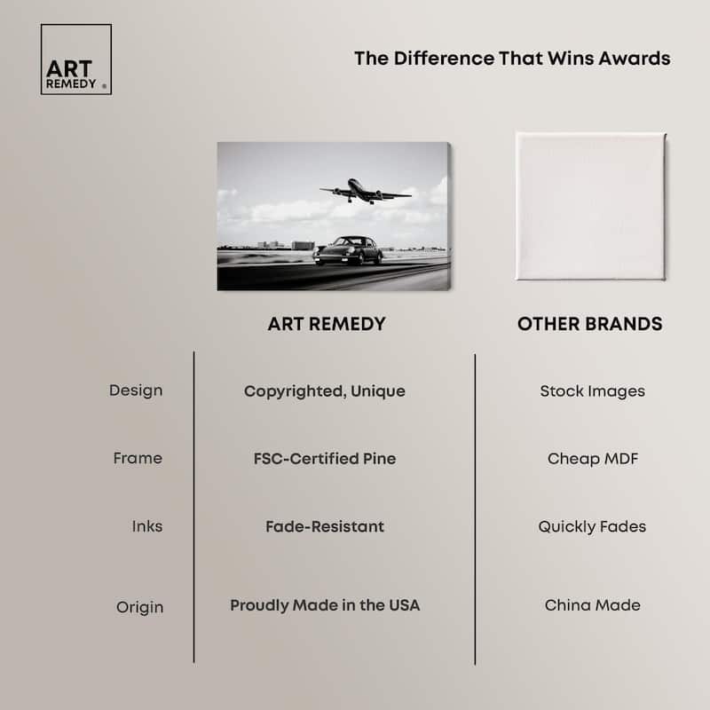 Sports Car Takeoff Canvas by Art Remedy, Gallery Wrapped