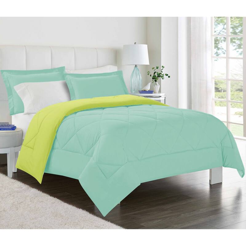 Swift Home Reversible Down Alternative Microfiber Bedding Comforter Set