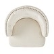 preview thumbnail 14 of 14, Ogden Beige Swivel Bar Stools (Set of 2) by Christopher Knight Home
