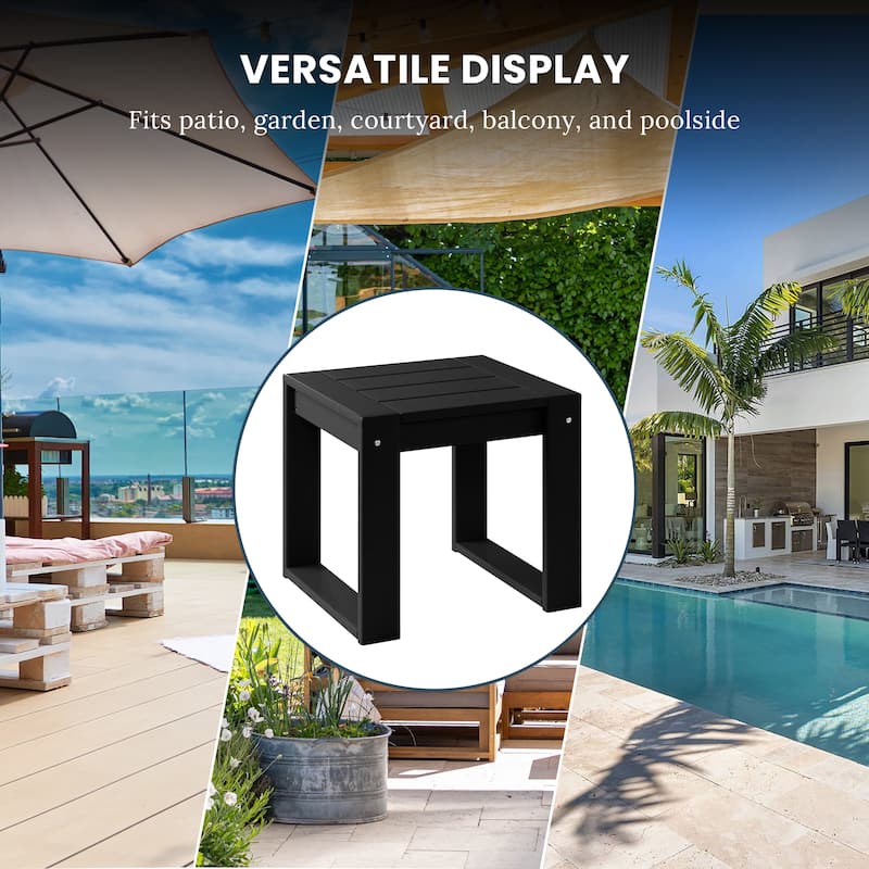 Polytrends Endless Outdoor Patio Poly Plastic End Table