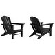 preview thumbnail 25 of 85, POLYTRENDS Altura Classic Poly Outdoor Adirondack Chair (Set of 2) Black