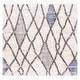 preview thumbnail 38 of 36, SAFAVIEH Berber Fringe Shag Mena Trellis Rug 6'7" Square - Cream/Blue - Square