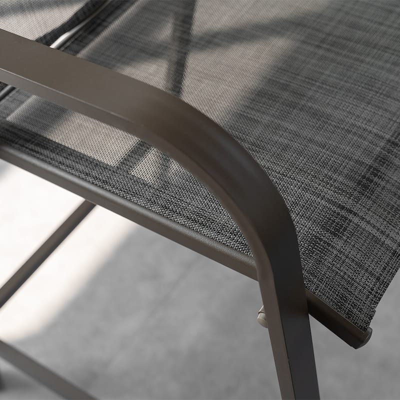 VredHom Outdoor Patio Aluminum Bar Stools (Set of 4)