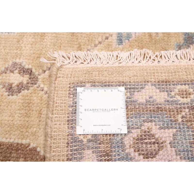 ECARPETGALLERY Hand-knotted Modern Oushak Tan Wool Rug - 4'2 x 6'2