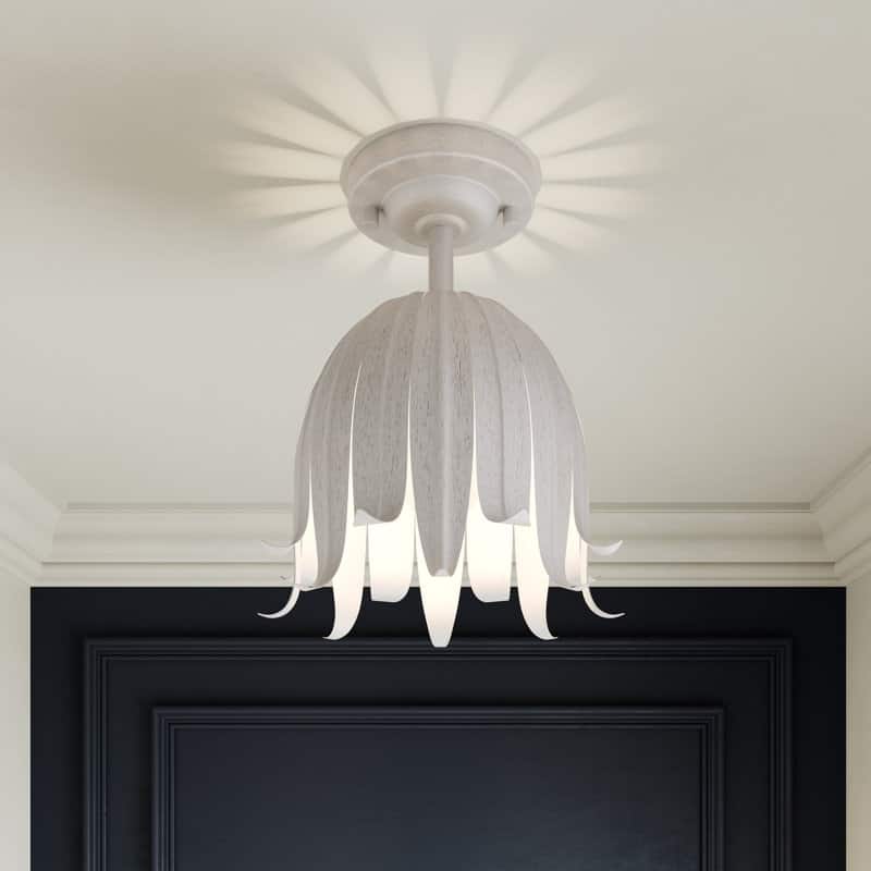 Acroma 1-Light Steel Dimmable Semi Flush Mount - N/A