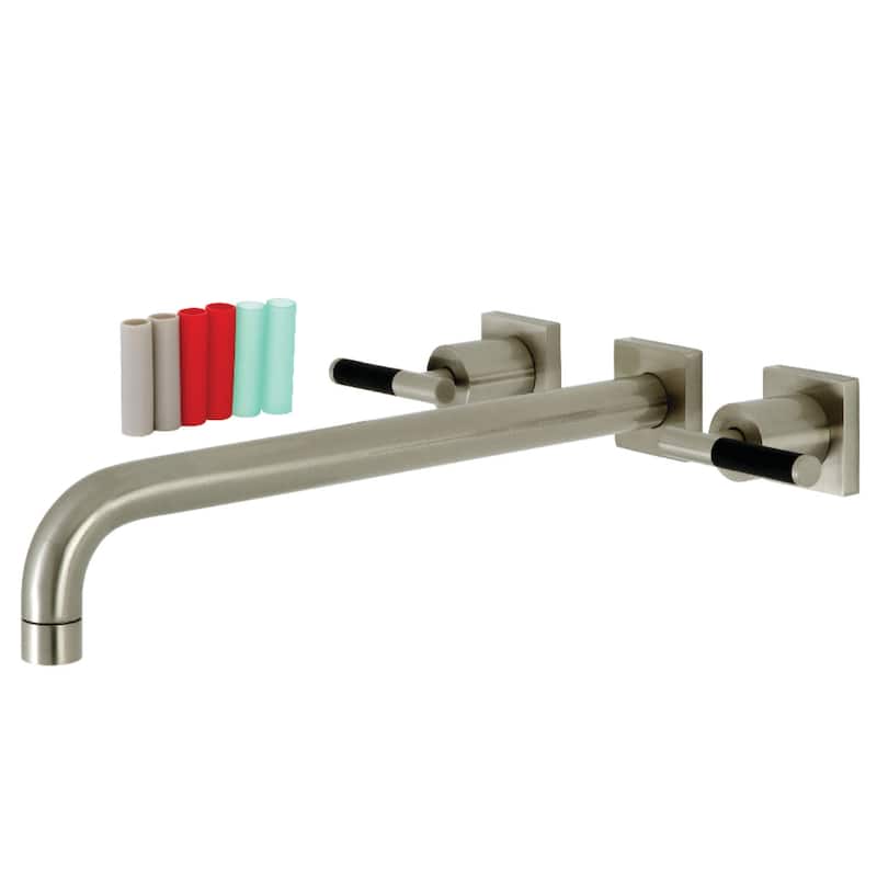 Kingston Brass Kaiser Wall Mounted Roman Tub Filler - Brushed Nickel