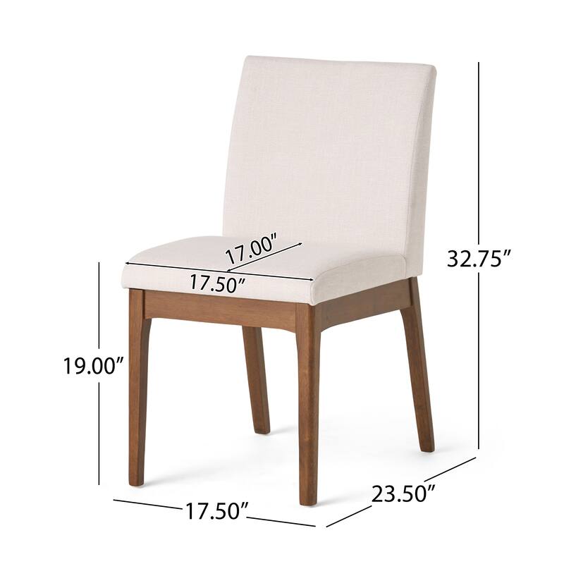5-Piece Solid Wood Dining Table Set with 4 Upholstered Chairs