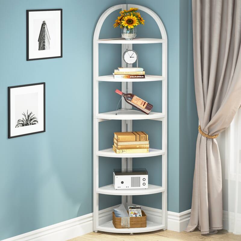6 Tier/ 7 Tier Corner Shelf, Corner Bookshelf Plant Stand Display Rack