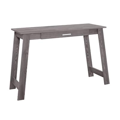 Wood Computer Desk with Drawer, Rectangular Shape and Veneer Finish