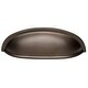 preview thumbnail 2 of 9, Alno Pulls 3 Inch Center to Center Smooth Shell Cup Cabinet Pull Chocolate Bronze
