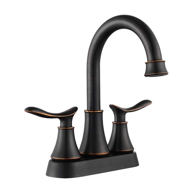 2 4" Bathroom Faucets with Pop-Up Drain and Water Hose
