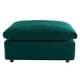 preview thumbnail 20 of 47, Commix Down Filled Overstuffed Performance Velvet Ottoman